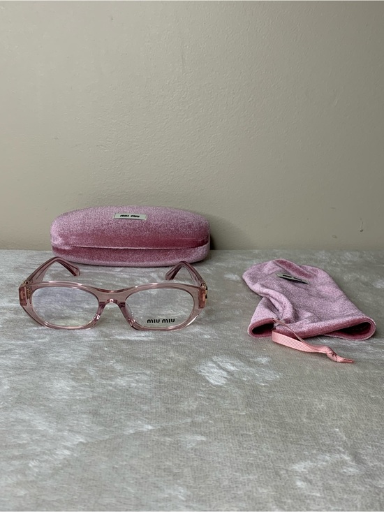 Miu Miu Accessories - Mint Miu Miu 0MU A03SF  Womens Sunglasses Translucent Clear Pink Purple